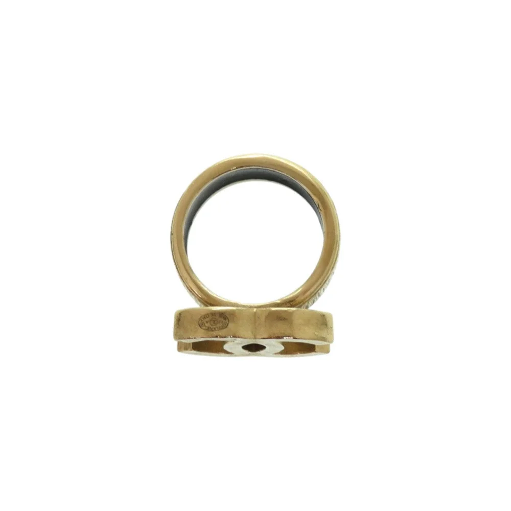 CHANEL Black Logo Ring